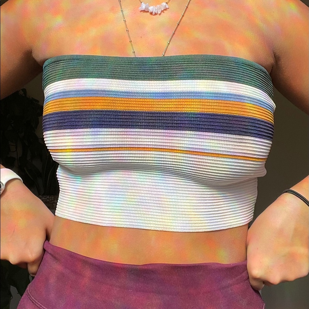 PACSUN LA Hearts Ribbed Tube Top